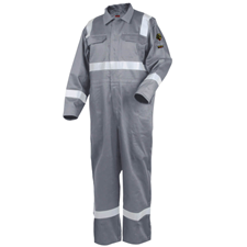 Black Stallion Deluxe FR Cotton Coverall, Gray with 2" Reflective Tape CF2216-GY