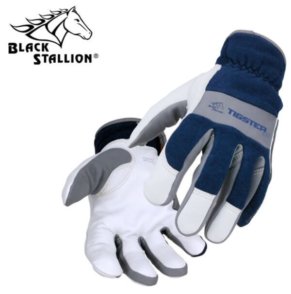 Black Stallion Tigster® FR Cotton/Grain Kidskin Premium TIG Welding Gloves #T50