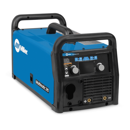 Miller Multimatic 215 MIG/Stick/TIG Welder #907693 - Front & side view