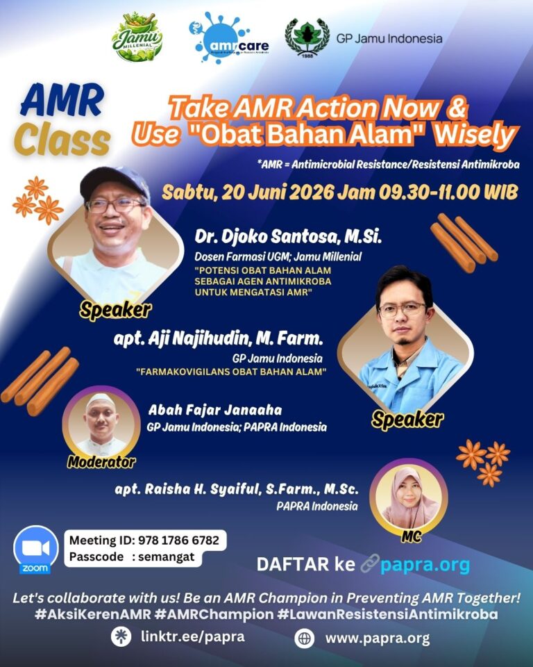 AMR Class: Action now, use "Obat Bahan Alam" wisely
